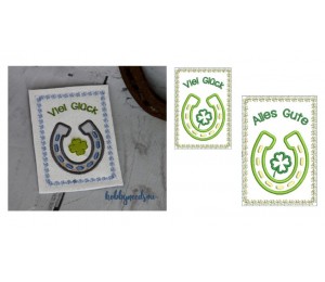 ITH - Postkarte Hufeisen Glücksklee